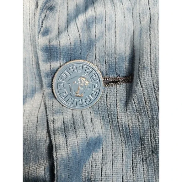 Vintage Gianni Versace Blue Corduroy Suit Jacket Size 52 Made In Italy